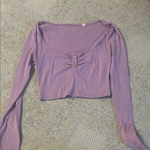 Women's Purple Long Sleeve Top